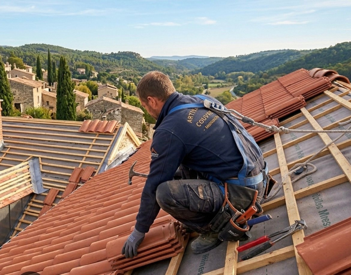 Chantier toiture en cours